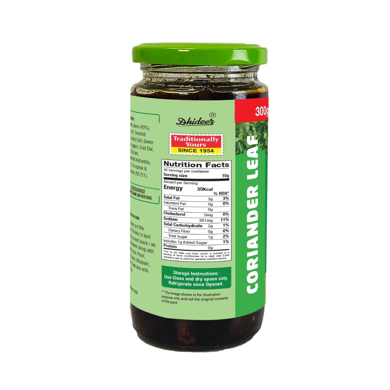 Coriander Leaf Chutney/Thokku 300g+100g - Image 2