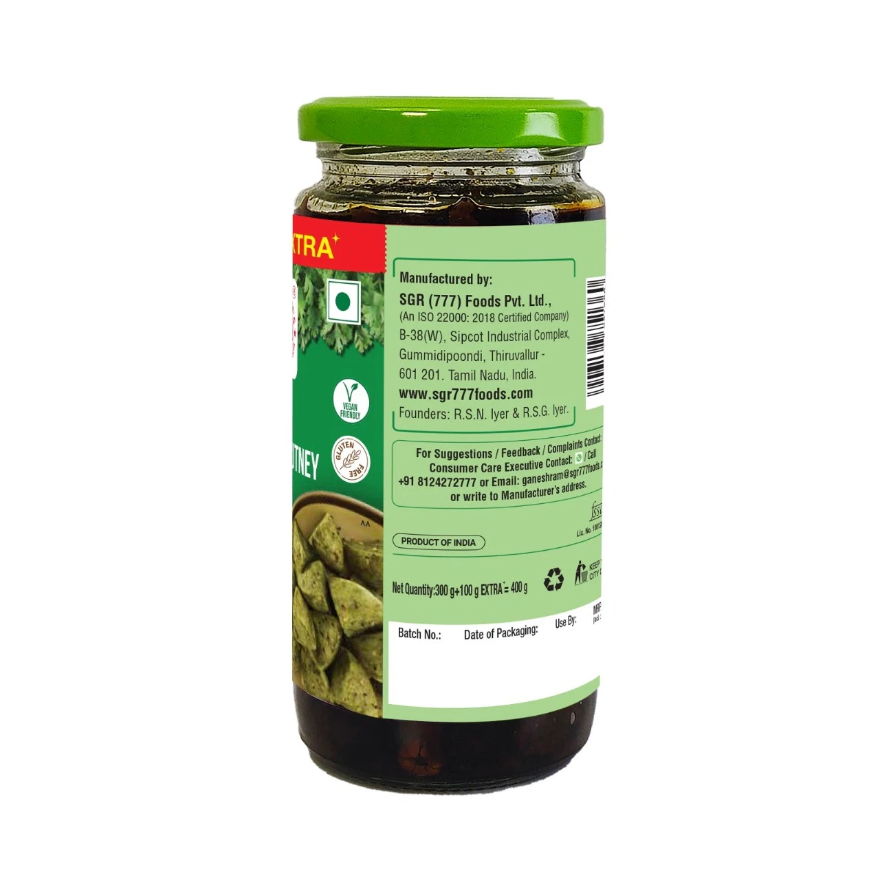 Coriander Leaf Chutney/Thokku 300g+100g - Image 3