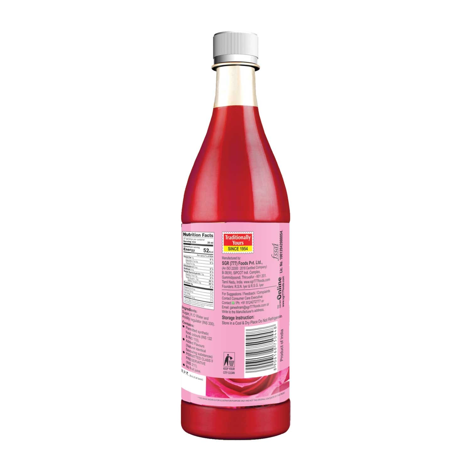 777 Rose Sharbat 700ml - Image 6