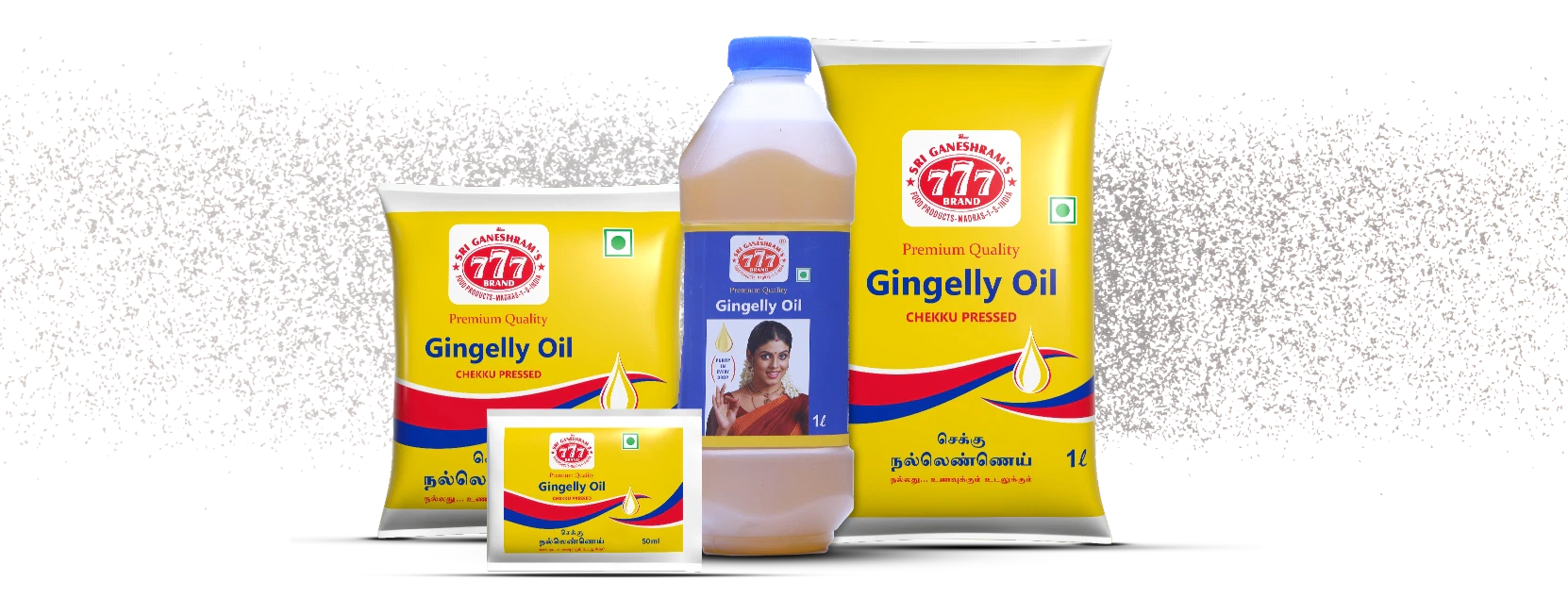 Pure Gingelly Oil, extracted from high-quality sesame seeds, perfect for cooking, seasoning, and enhancing traditional flavors.