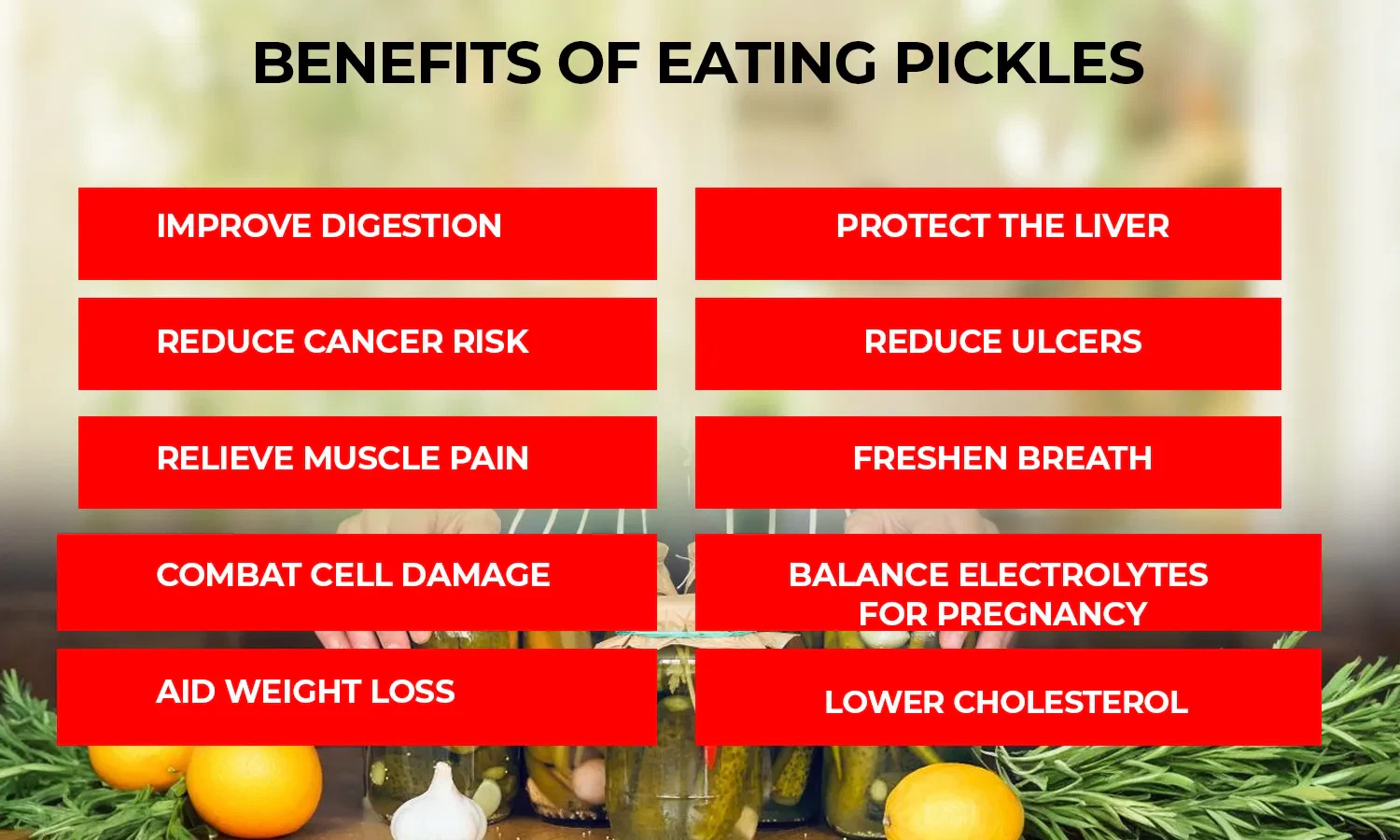 Benefits of Eating Pickles