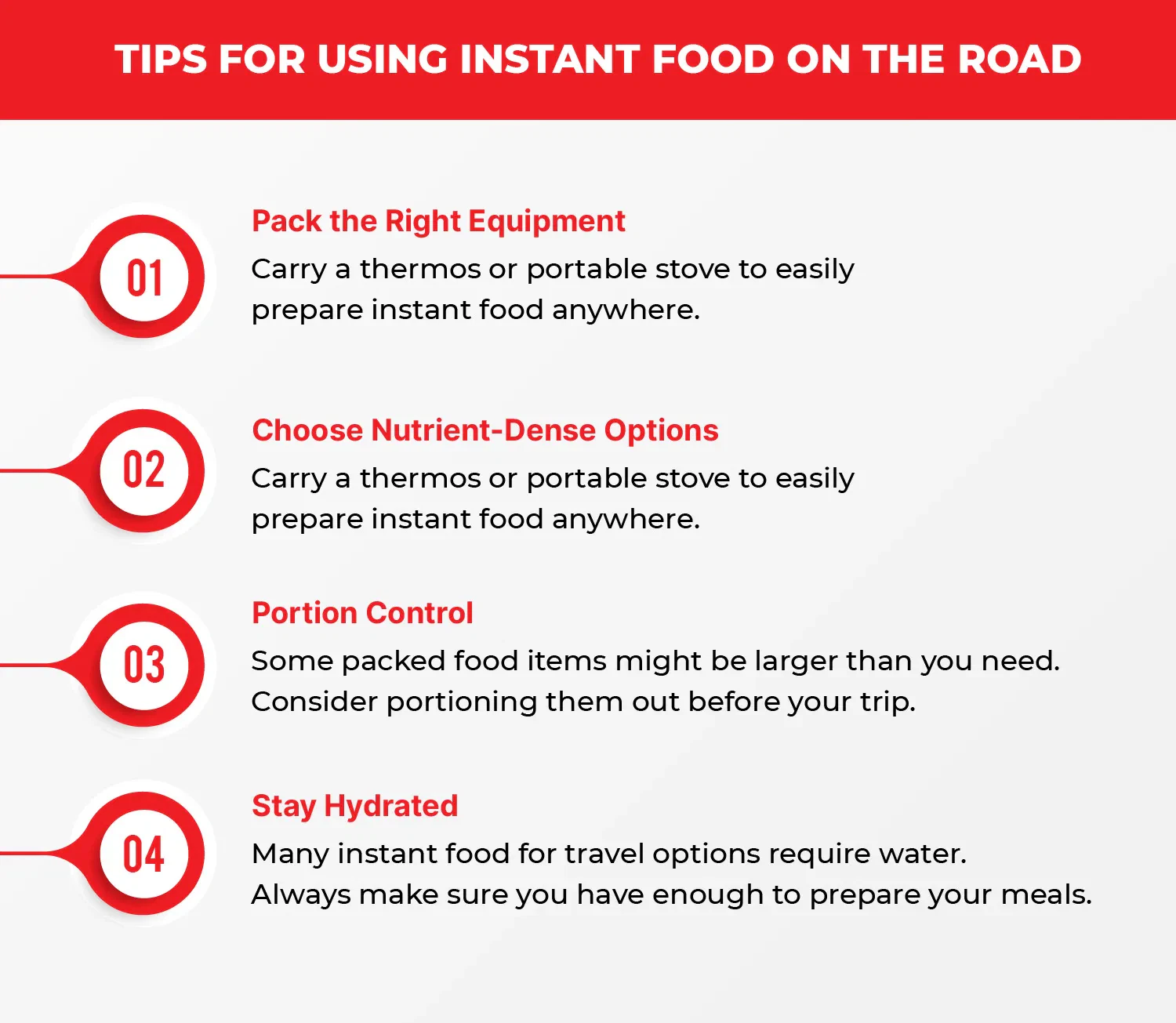 Instant Food for Travel