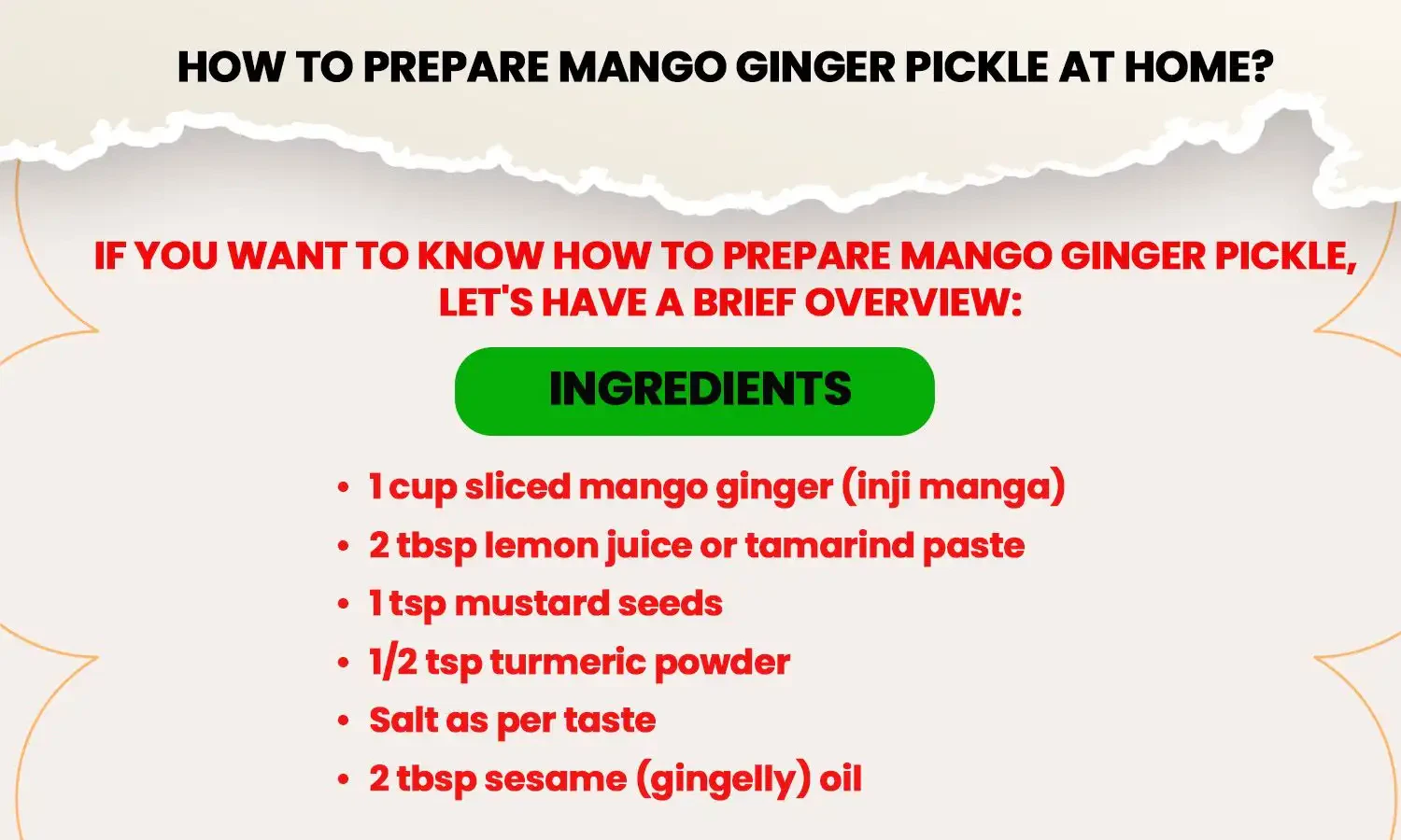benefits of mango ginger Pickles