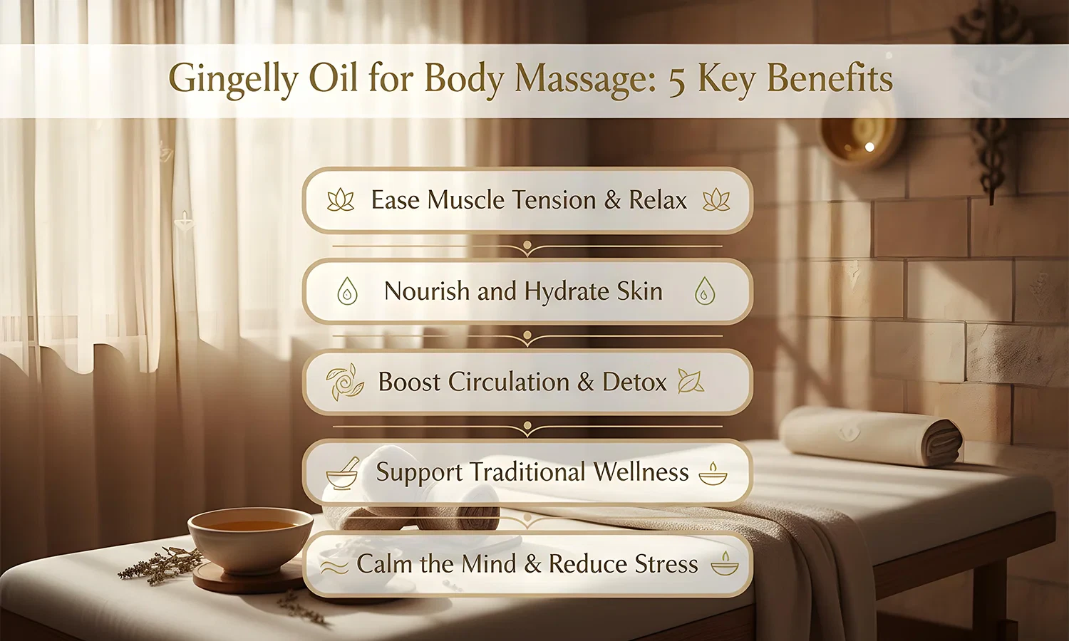 Gingelly oil for body massage