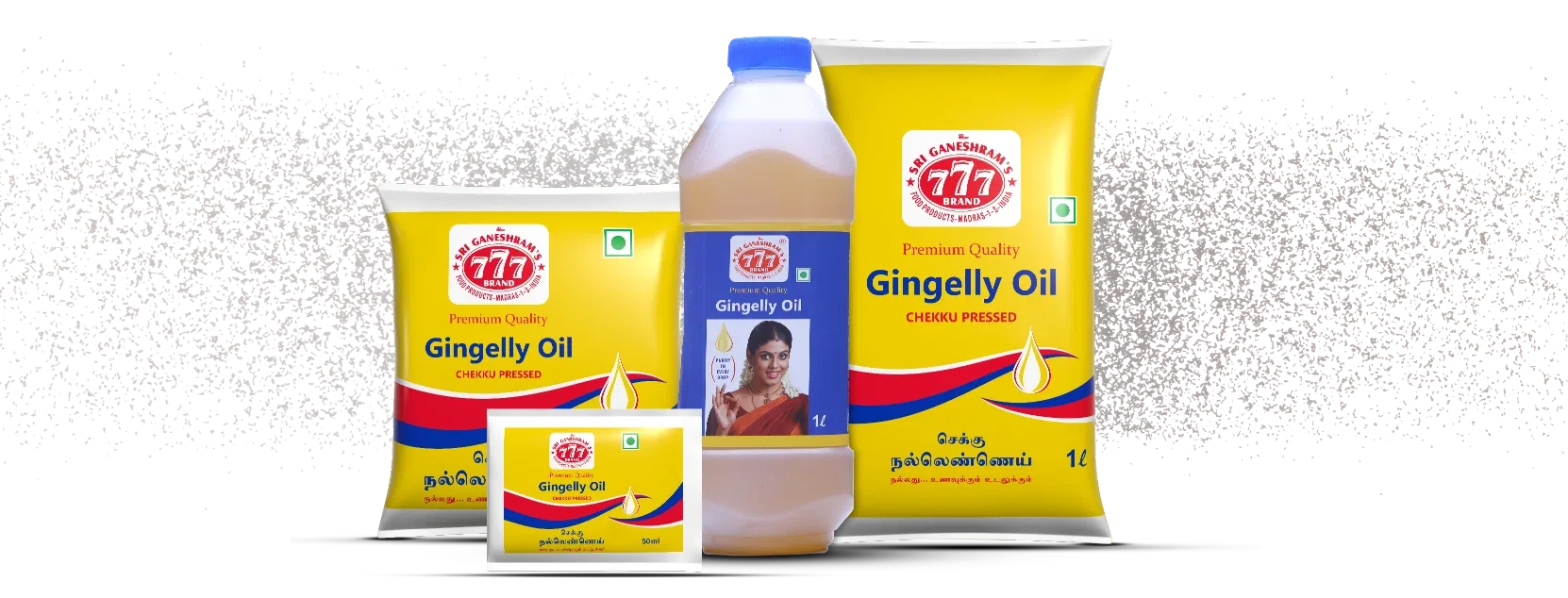 Pure Gingelly Oil, extracted from high-quality sesame seeds, perfect for cooking, seasoning, and enhancing traditional flavors.