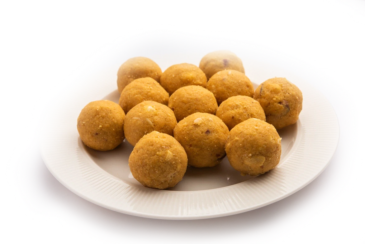 Quick and easy Instant Besan Ladoo Mix, made with premium besan and ghee, perfect for making soft, delicious laddoos in minutes.