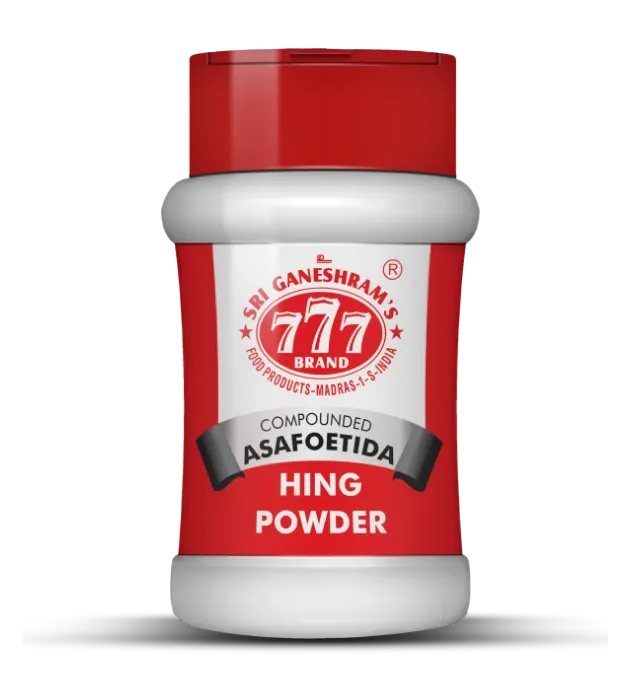 Pure Hing Powder (Asafoetida), a fragrant spice that enhances the flavor and aroma of curries, dals, and South Indian dishes.