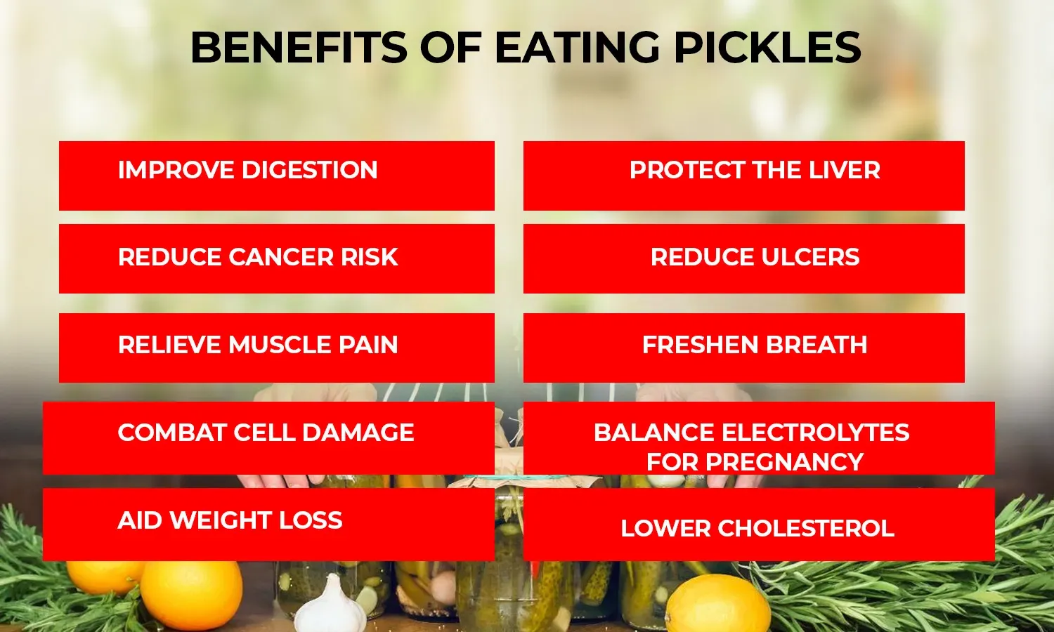 Benefits of Eating Pickles