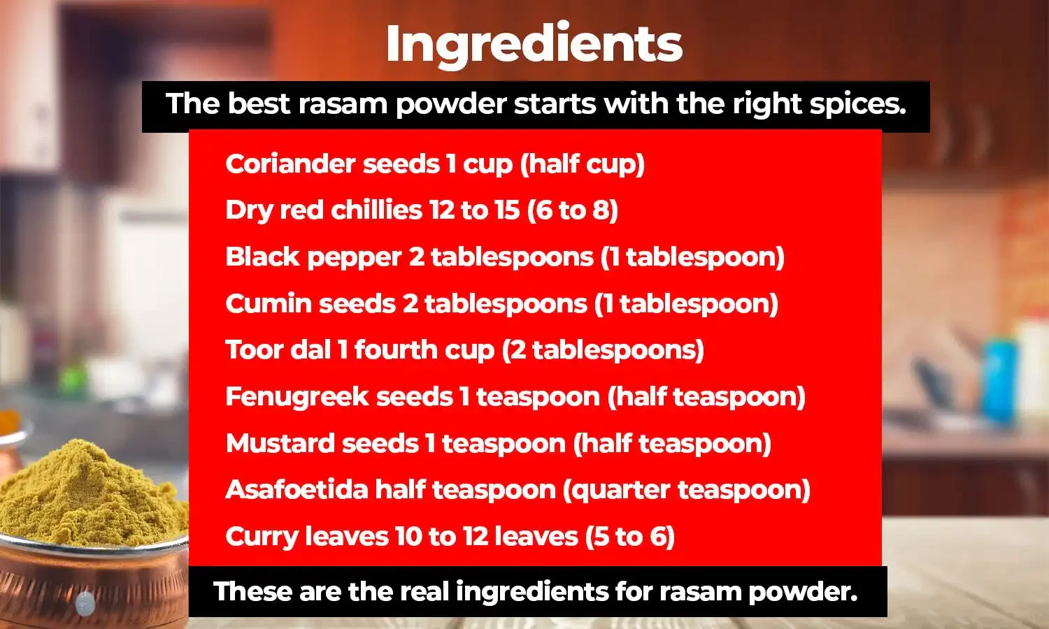 Homemade Rasam Powder