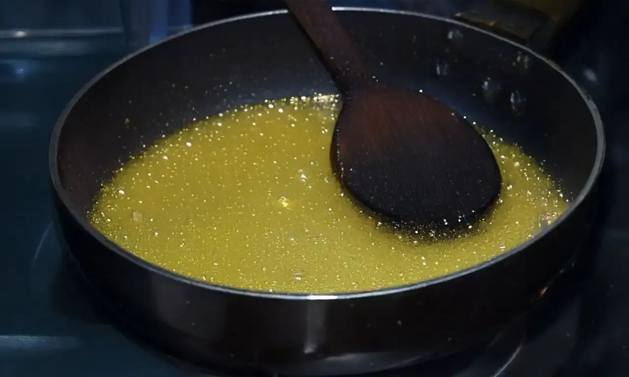 5. Heat oil and add splutter mustard seeds. Add this to the ground powder. Store in airtight container once the mix cools down.