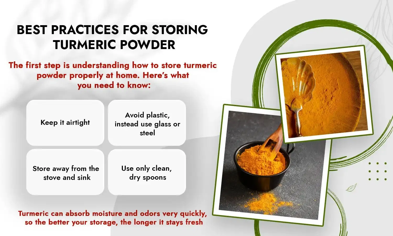best way to store turmeric powder