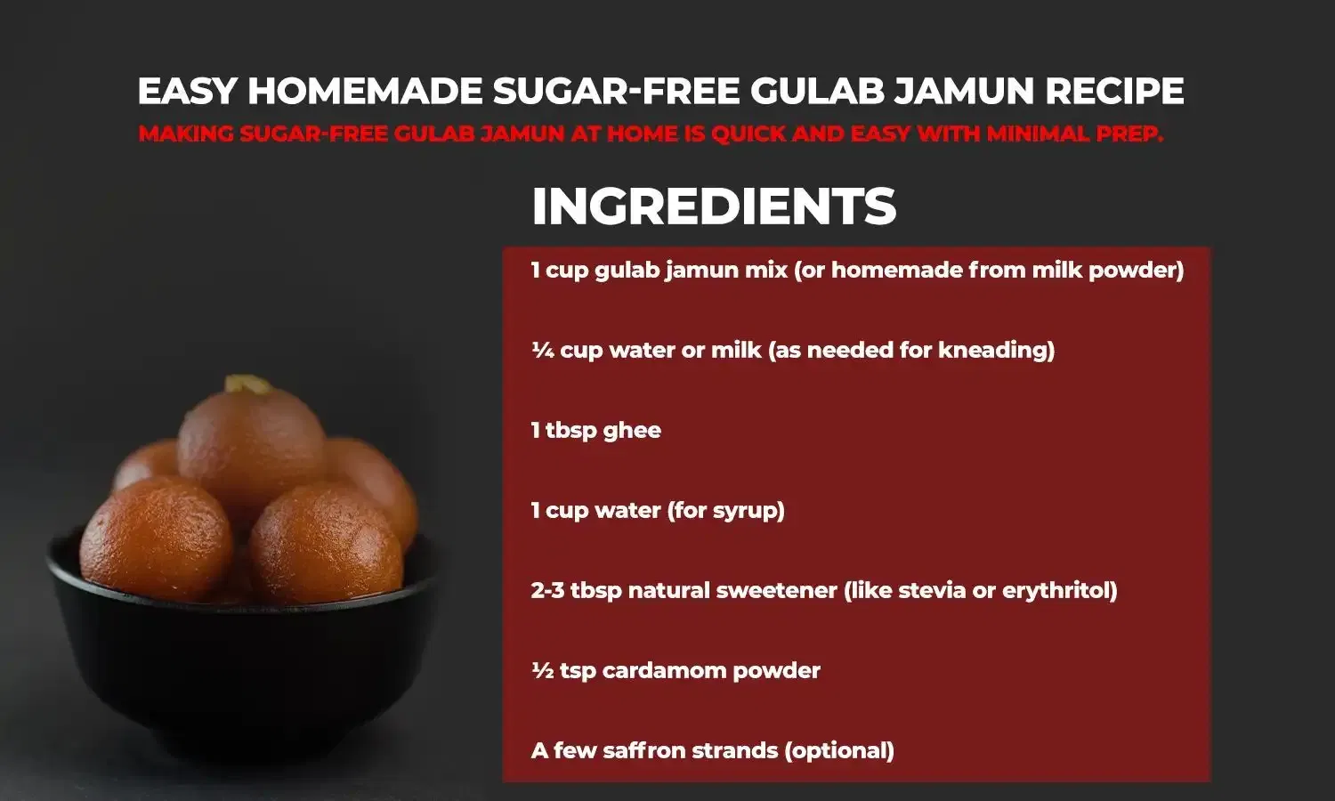sugar free gulab jamun