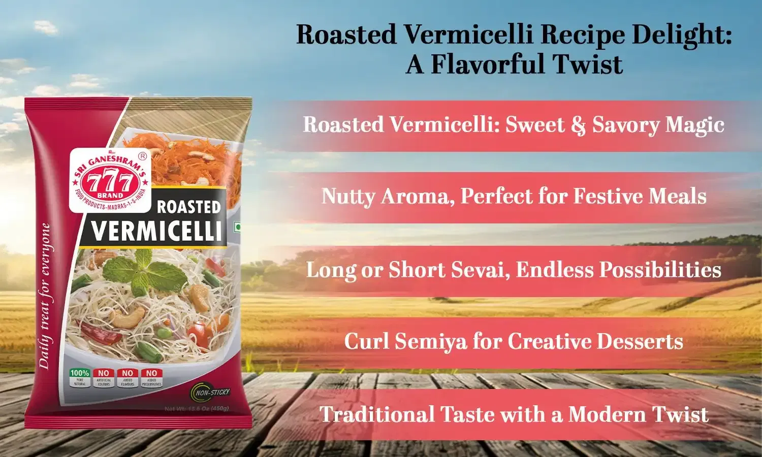 Roasted vermicelli