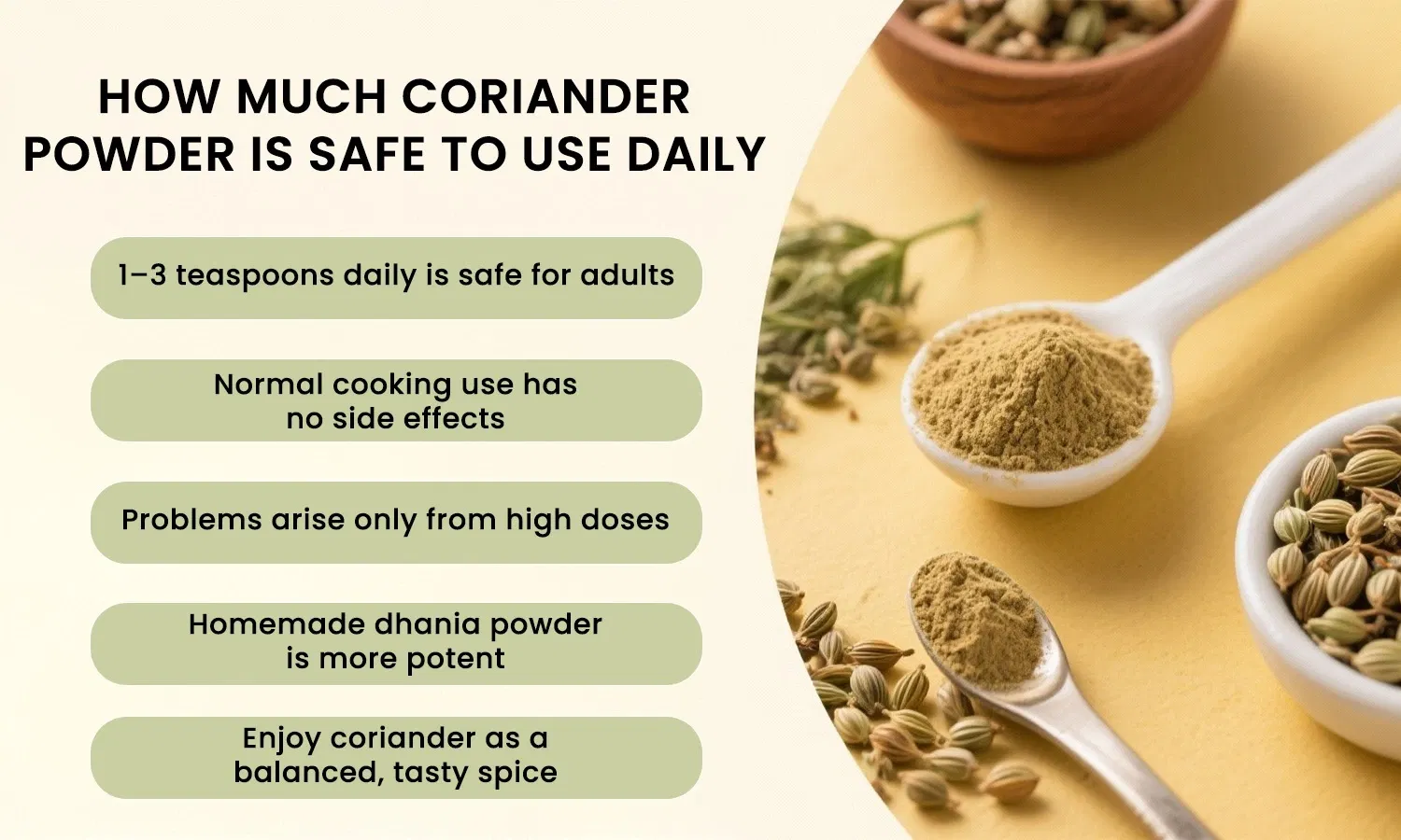 coriander powder side effects