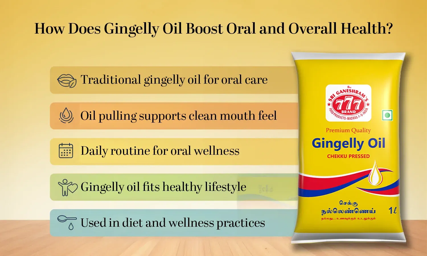 Gingelly Oil Boost Oral and Overall Health