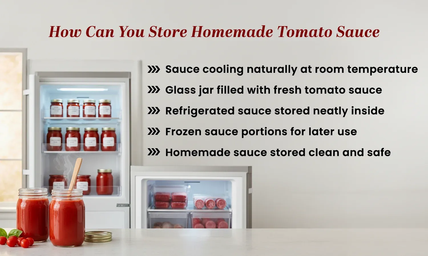 Store Homemade Tomato Sauce