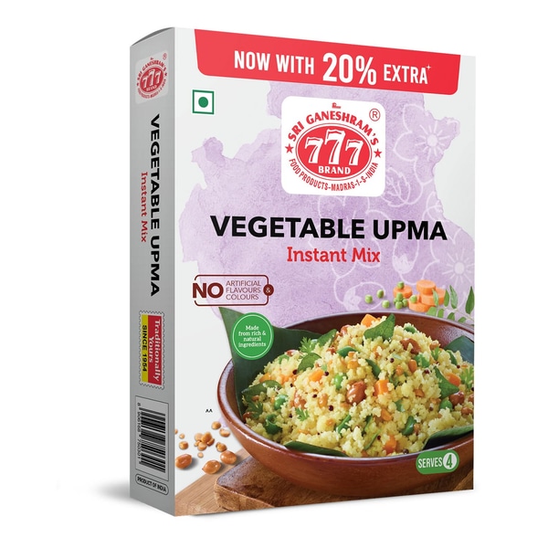 777 Vegetable Upma Instant Mix 200g + 40g - Image 2