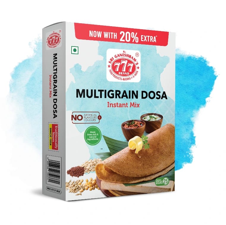 Healthy and quick Instant Multigrain Dosa, made with a blend of grains for a nutritious, crispy dosa in minutes.
