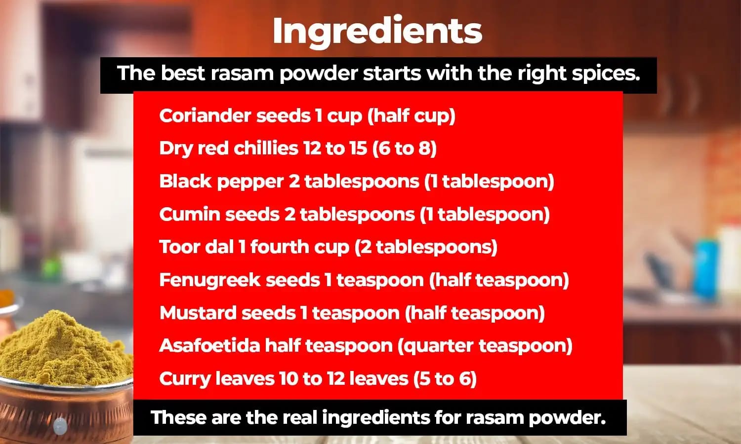 Homemade Rasam Powder